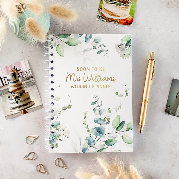 Gepersonaliseerde Wedding Planner Boek - Bruid Cadeau - Gepersonaliseerde Bruiloft Planning Boek - Cadeau voor haar - Bruiloft Organisator - Verlovingscadeau