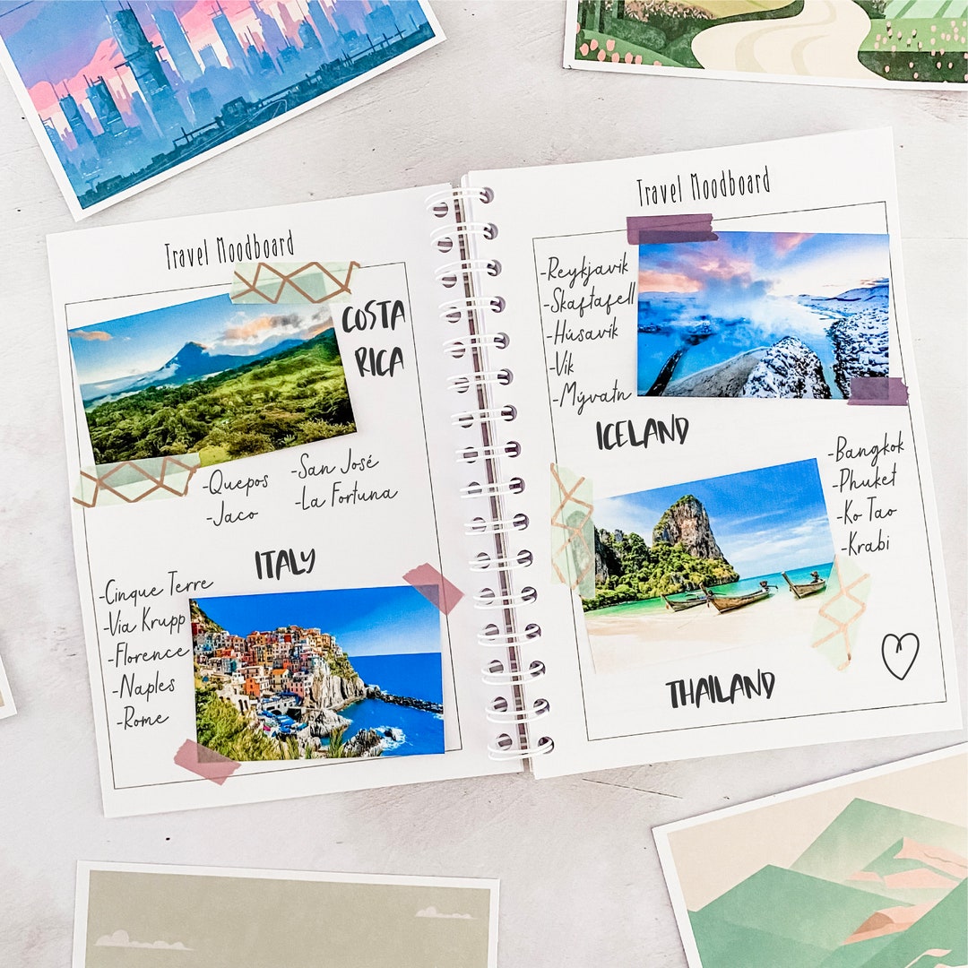 Comment remplir son carnet de voyage?  Album journal, Voyage scrapbook,  Scrapbooking voyage