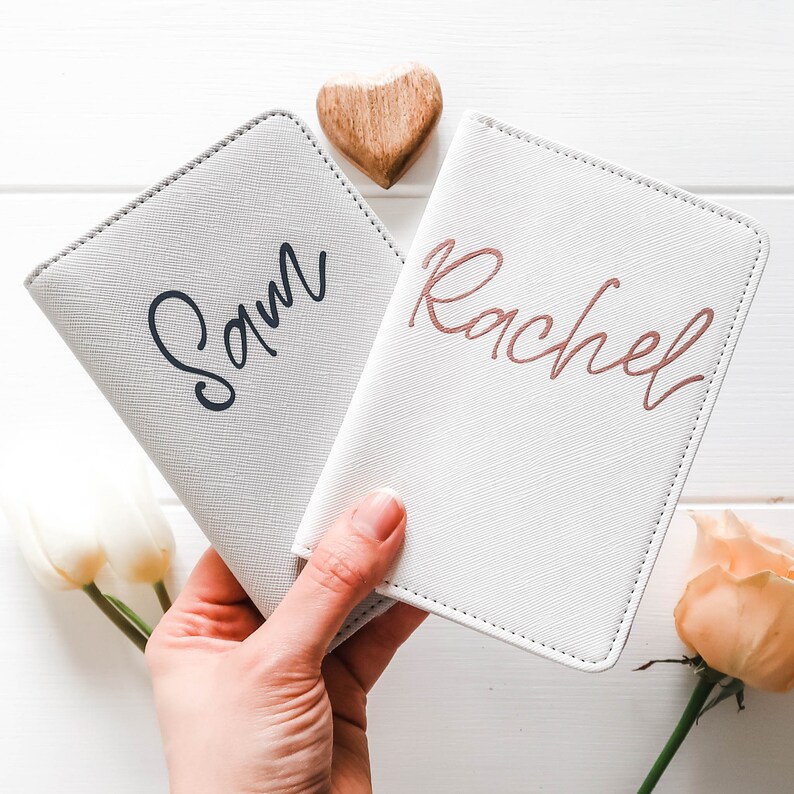Personalised Passport Holder Personalized Gift for Couples Etsy