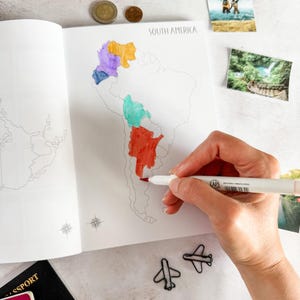 Ultimate Travel Journal | Personalised Adventure Gift | World Map ...