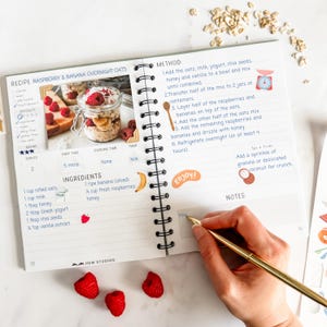 Personalised Baking Recipe Book | Custom Cookbook | Bake Journal with Stickers | Star Bakers Gift | Baking Keepsake | Kitchen Bake Book