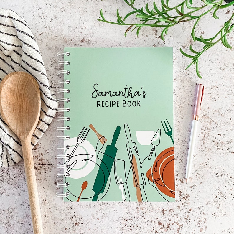 Recipe Book Personalised Gift for Bakers Choice of designs A5 Recipe Binder Cooking Lover Present Recipe Organiser, Cookbook Diary image 2