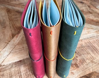 Refillable Notebook Holder | A5 Leather Folio | Custom Planner & Journal Cover