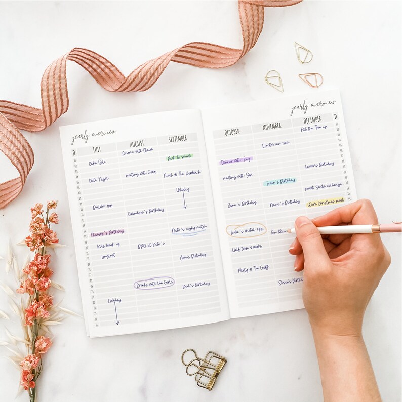 Personalised Weekly Planner Choice of Designs A5 Undated Etsy