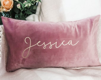 Personalised Velvet Cushion - Personalized Pillow - Gift for Her - Wedding Gift - Birthday Present - Bridesmaid Gift - Mother's Day Gift