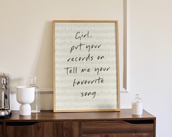 Personalised Song Lyrics Print | Custom Music Typography Wall Art