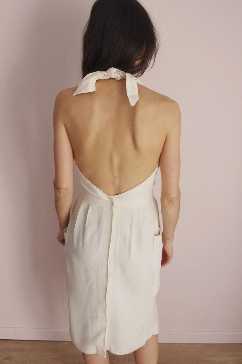 Backless Apron Dress With Leather Applications - Etsy