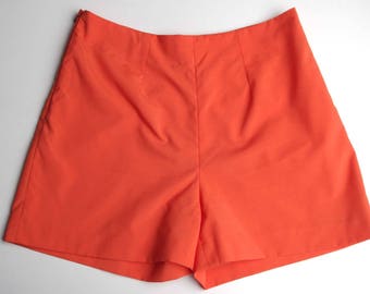 High waist shorts orange