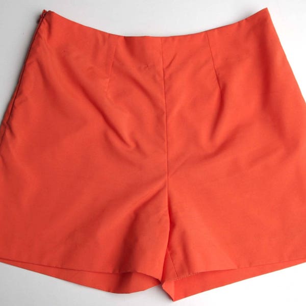 Short taille haute orange