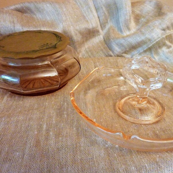 Glass Dresser Set Etsy