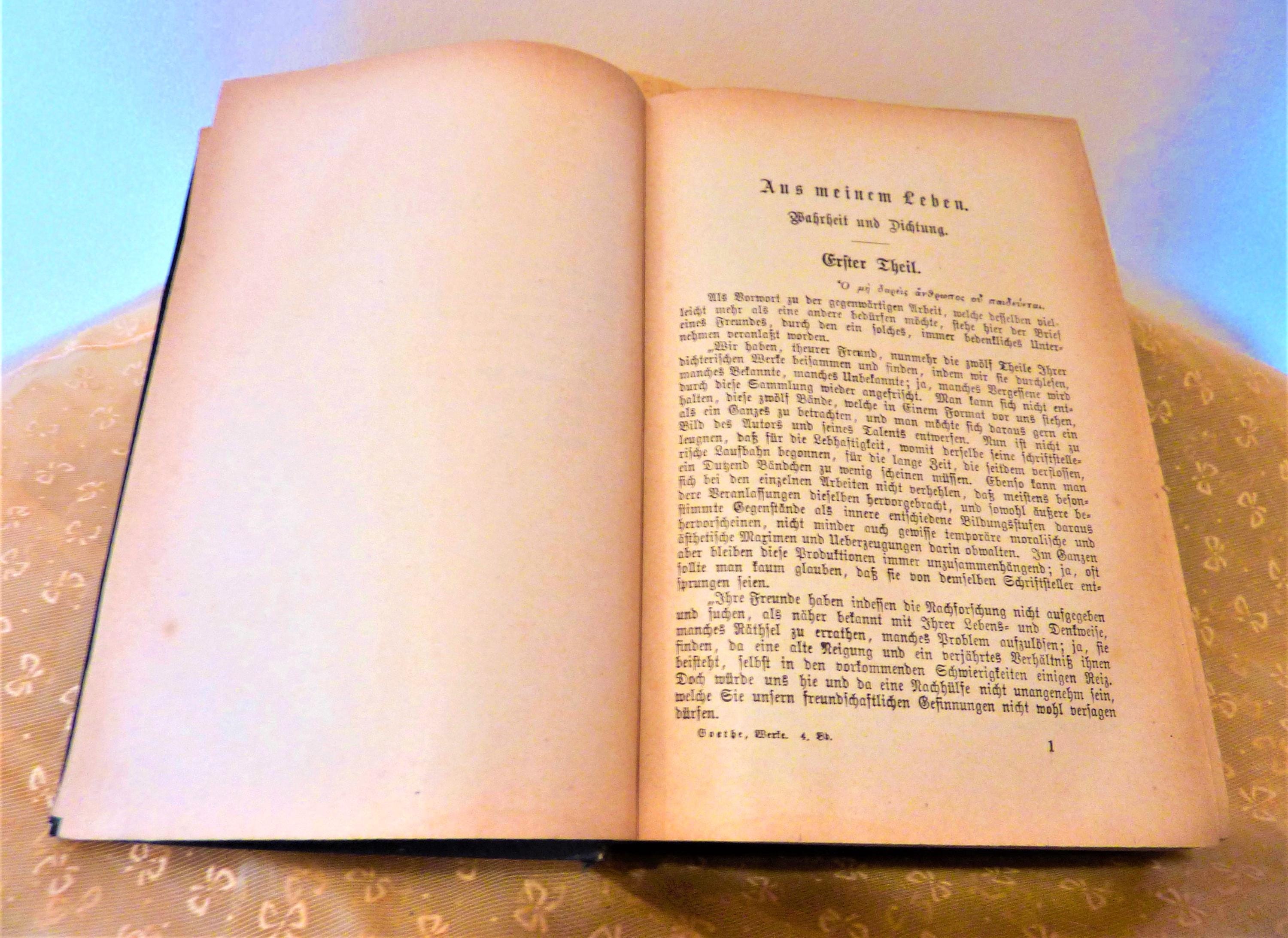 Goethe's Werke Vol. 4: 1887 German Edition Antique Hardcover