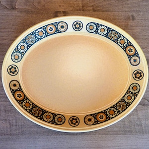 Vintage Kiln Craft Bacchus Plate: Retro Floral Ironstone Platter