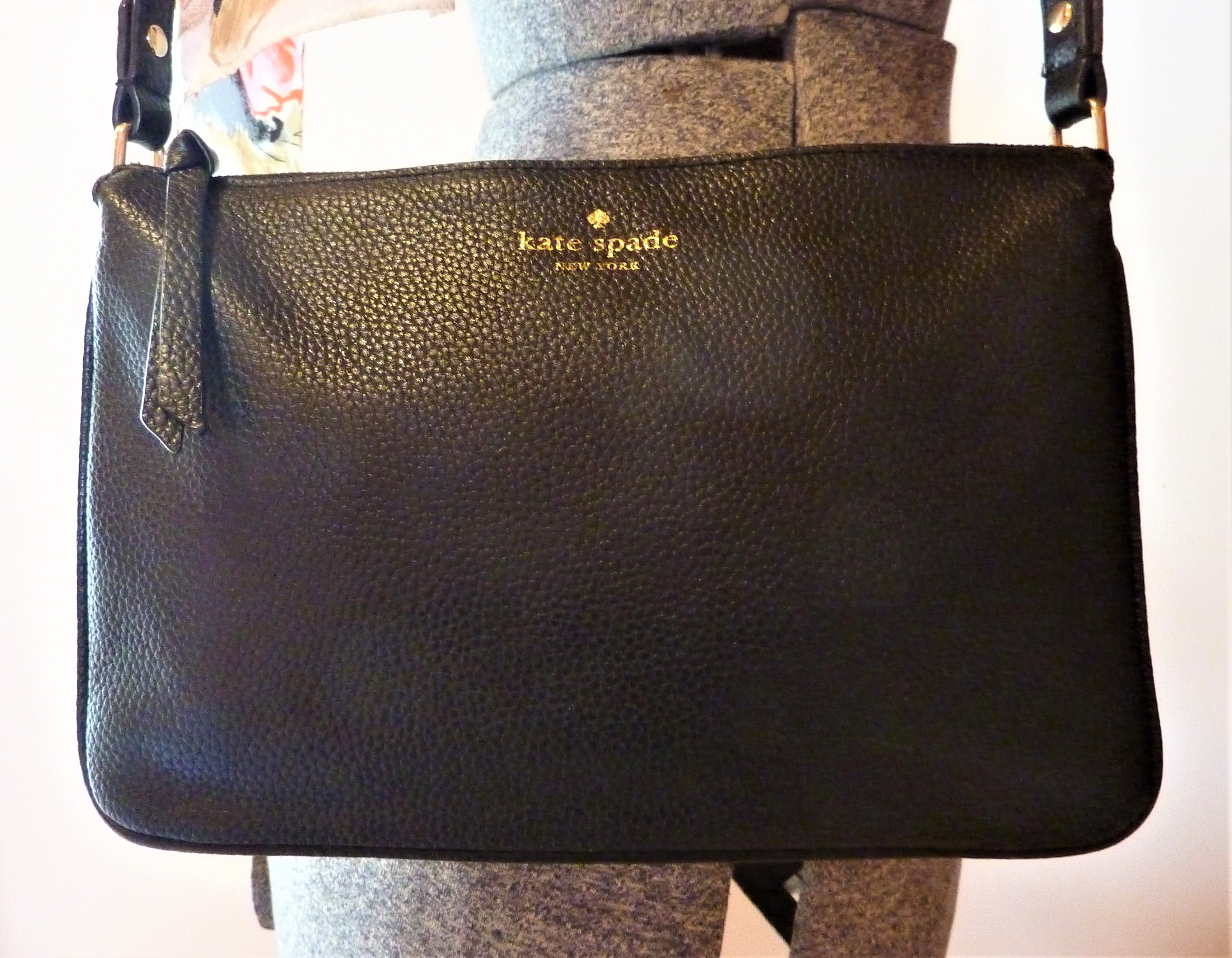 Kate Spade New York Vintage Leather Bag Black Pebbled Leather - Etsy