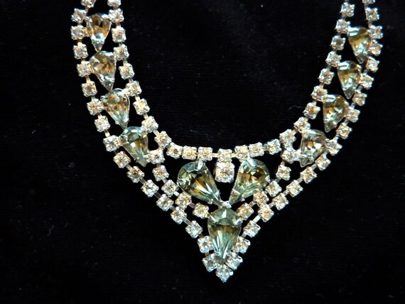 Vintage Rhinestone Choker Necklace 