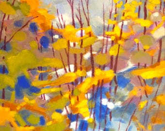 Ontario Landscape Painting: Acrylic on Canvas, Matted & Framed (16" x 20")