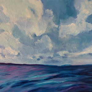 View From The Boat, Georgian Bay, Original Acrylic Painting on Canvas, Canadian, Kim Jones, Waterscape, Landscape, 20&quot; x 16&quot;