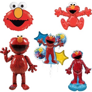 Jumbo Elmo Face Foil Balloon Birthday Party Decorating Supplies