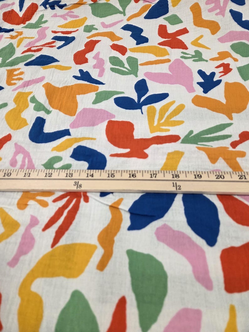 ruler pic to show scale of fabric