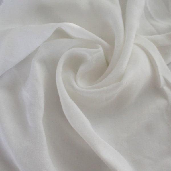 Fashion Ivory Rayon Challis Woven-Sold by the yard