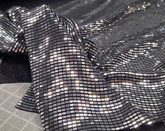 Special Occasion Designer Deadstock Disco Glitz Jersey Knit- by the yard