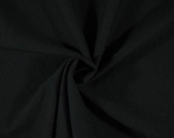 100% Cotton Jersey Black T-Shirt Made in the USA Knit Solid 7.5 oz- Sold by the Yard
