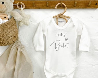 Baby Surname personalised Romper or Vest - New Baby Announcement