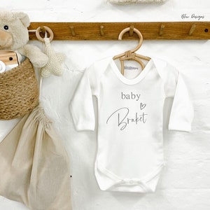 Baby Surname personalised Romper or Vest - New Baby Announcement