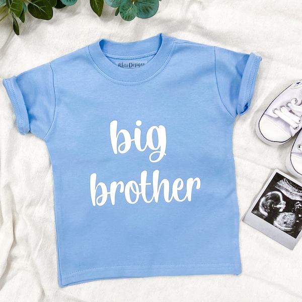 Big Brother - Blue T Shirt Boy T-shirt, Baby Announcement, Brother
