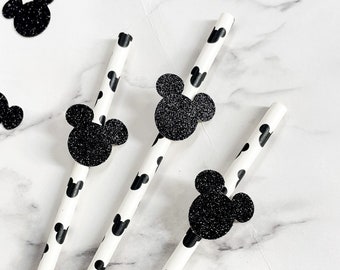 10 - Mickey Mouse Paper Straws - Disney Party