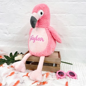 Flamingo Personalised Name Soft Toy - Teddy Bear - Baby Gift