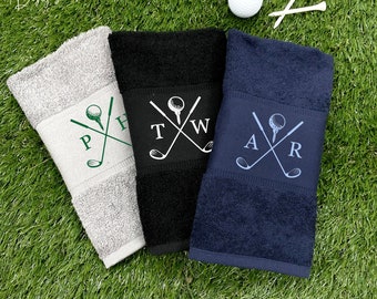 Personalised Name Golf Towel Gift for Men Golf Accessory Fathers day Gift Golf Gift Groomsman Gift