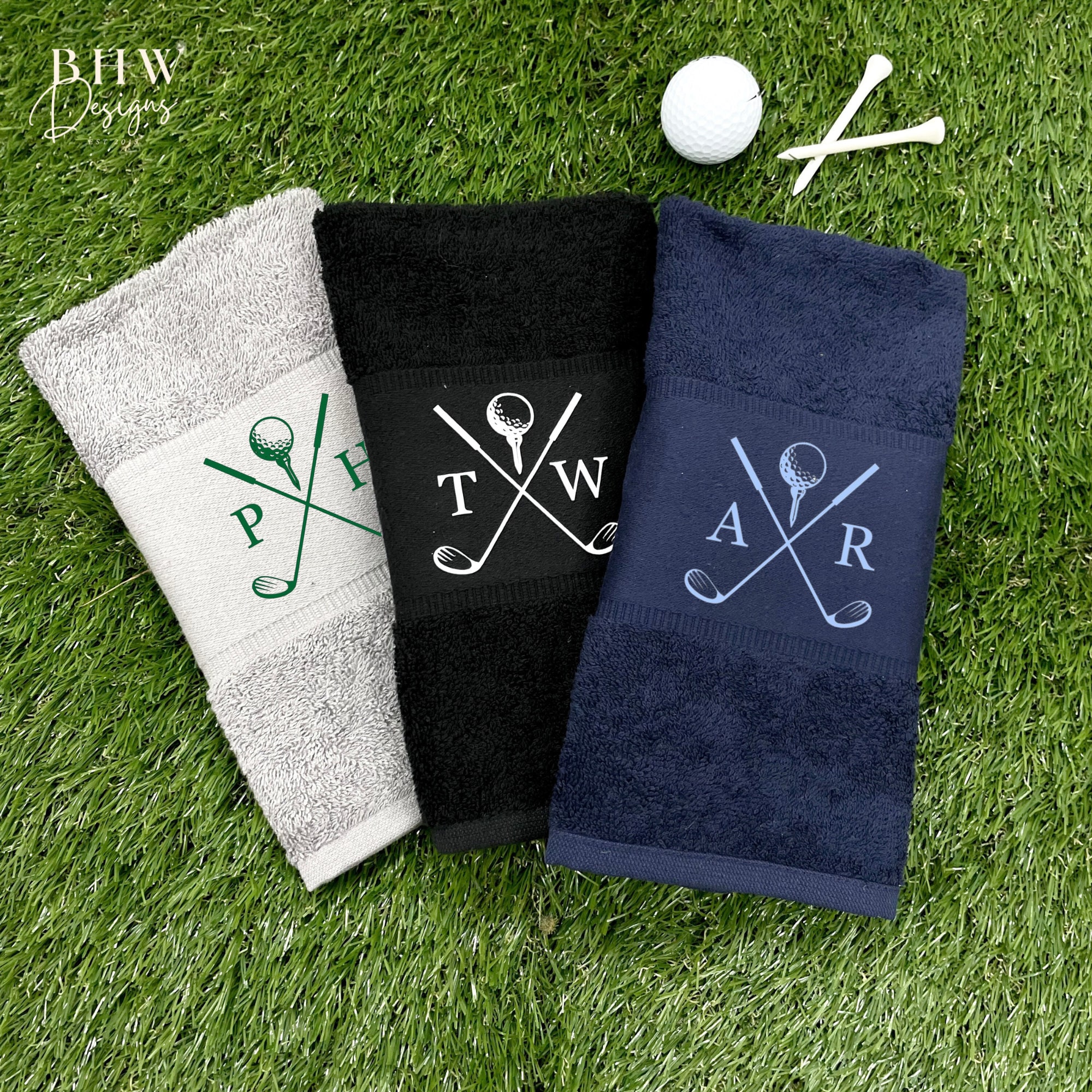 Personalised Name Golf Towel Gift for Men Golf Accessory Fathers Day Gift Golf Gift Groomsman Gift Etsy
