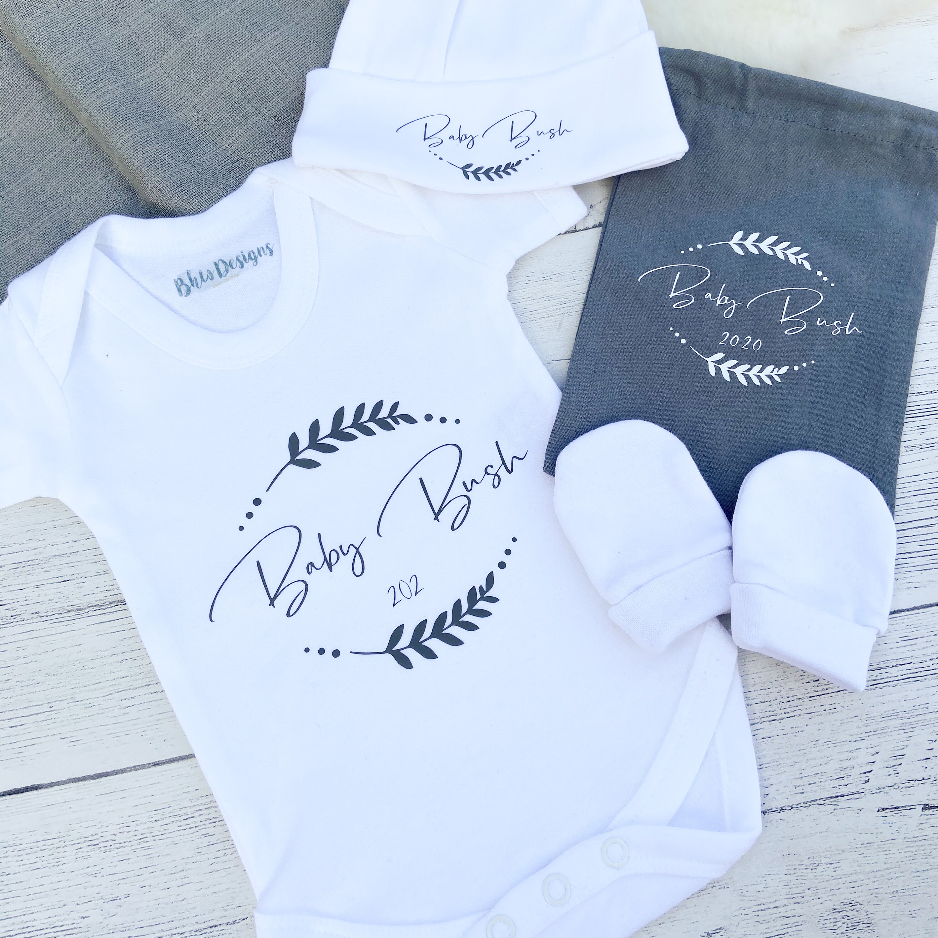 Nombre Personalizado Baby 22 Body Vest Sombrero Juego De Etsy Espana