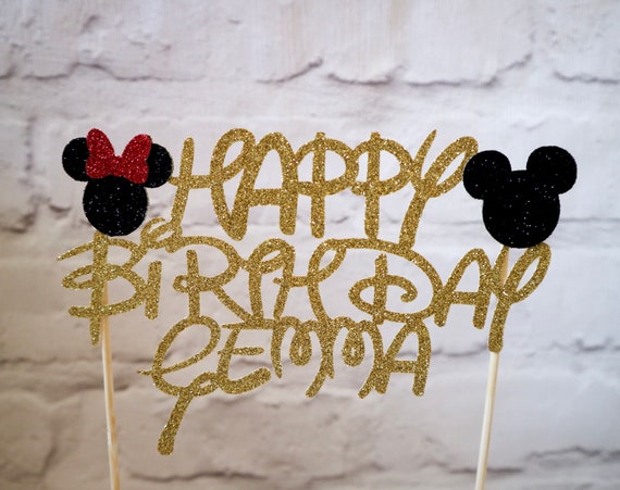 Mickey Et Minnie Mouse Joyeux Anniversaire Disney Inspire Etsy France