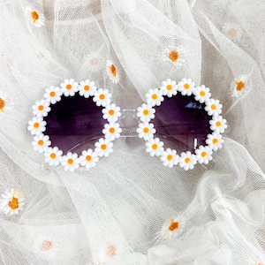 Children&#39;s Daisy round Frame Sunglasses - UV 400 Protection - Kid&#39;s sunglasses - Toddler summer - Holiday