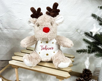 パーソナライズされたミニトナカイテディベア：クリスマスの思い出の