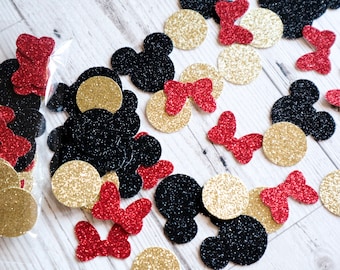 Mickey and Minnie Mouse Bow Glitter Confetti - Tableware - Table Decor
