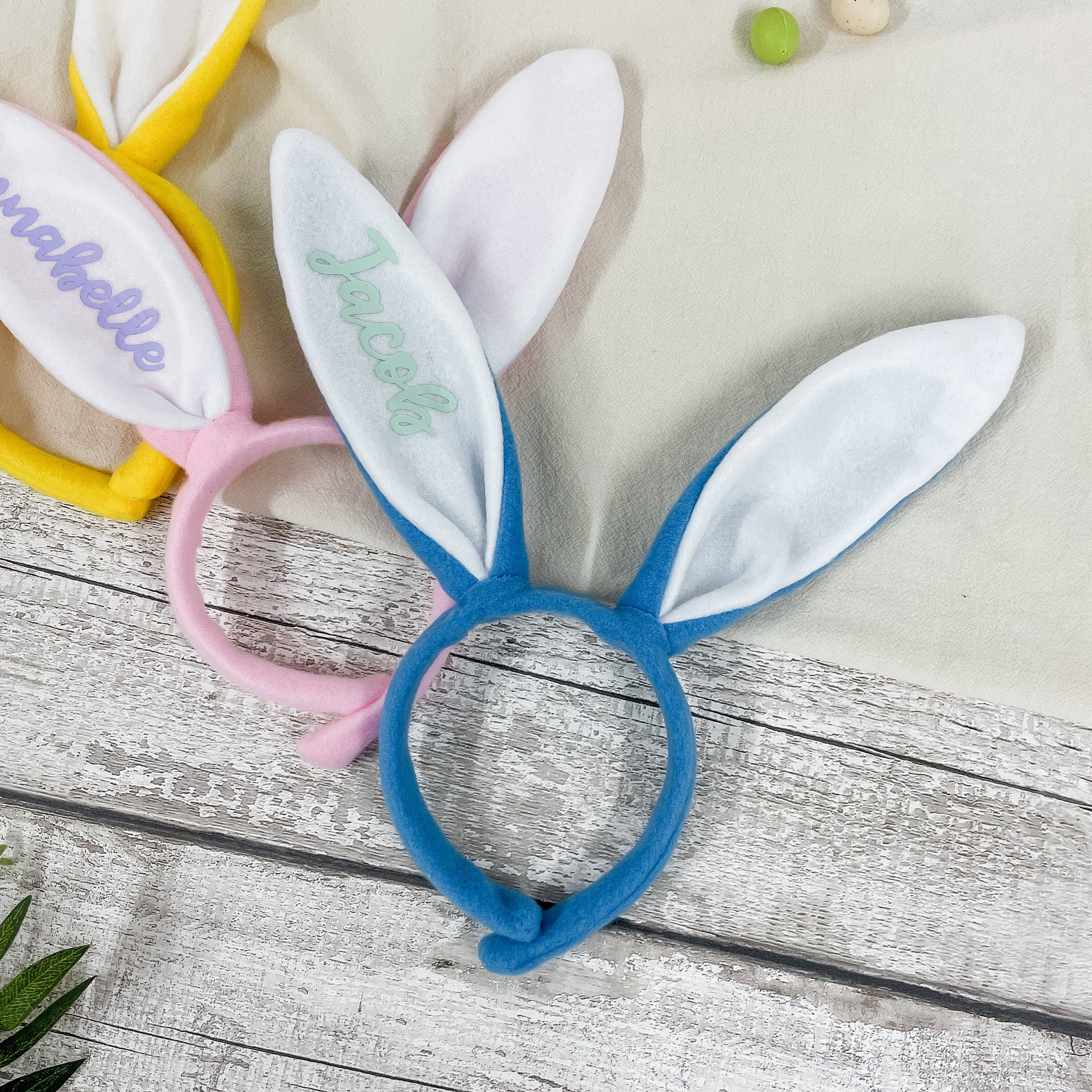 Holibanna Easte Bunny Eas Headband Sping Flowe Cown