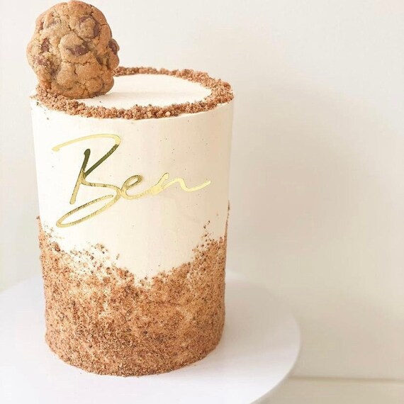 Cake Topper Compleanno - Decorazione In Plexi Glitter Pastello Specchio Per Torta Di Compleanno Personalizzato Con Il Tuo Nome E Numero - Decoro Evento