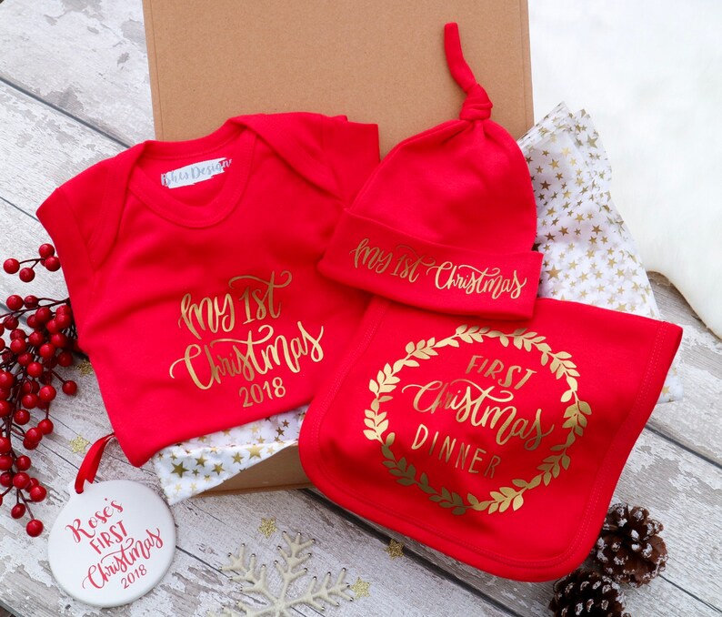 my first christmas dinner bib