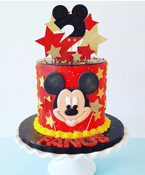 Printable Mickey Mouse Birthday Cake Topper. Custom Name & Age -   Portugal