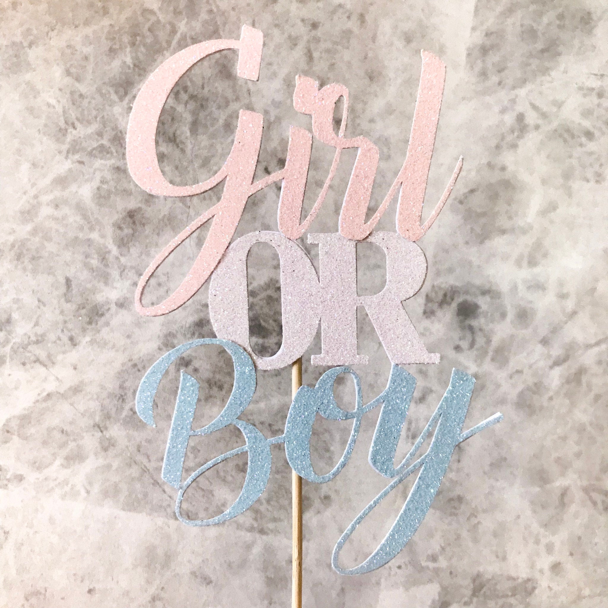 Topper Per Torta Glitterato 'Oh Baby' Celeste - Decorazione Per Baby Shower, Rivelazione Di Genere E Festa Di Compleanno