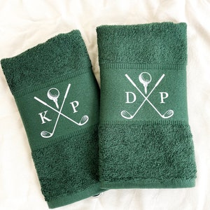 Personalised Name Golf Towel Gift for Men Golf Accessory Fathers day Gift Golf Gift Groomsman Gift image 5