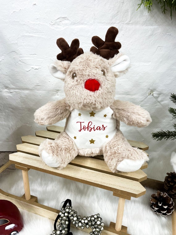 パーソナライズされたミニトナカイテディベア：クリスマスの思い出の
