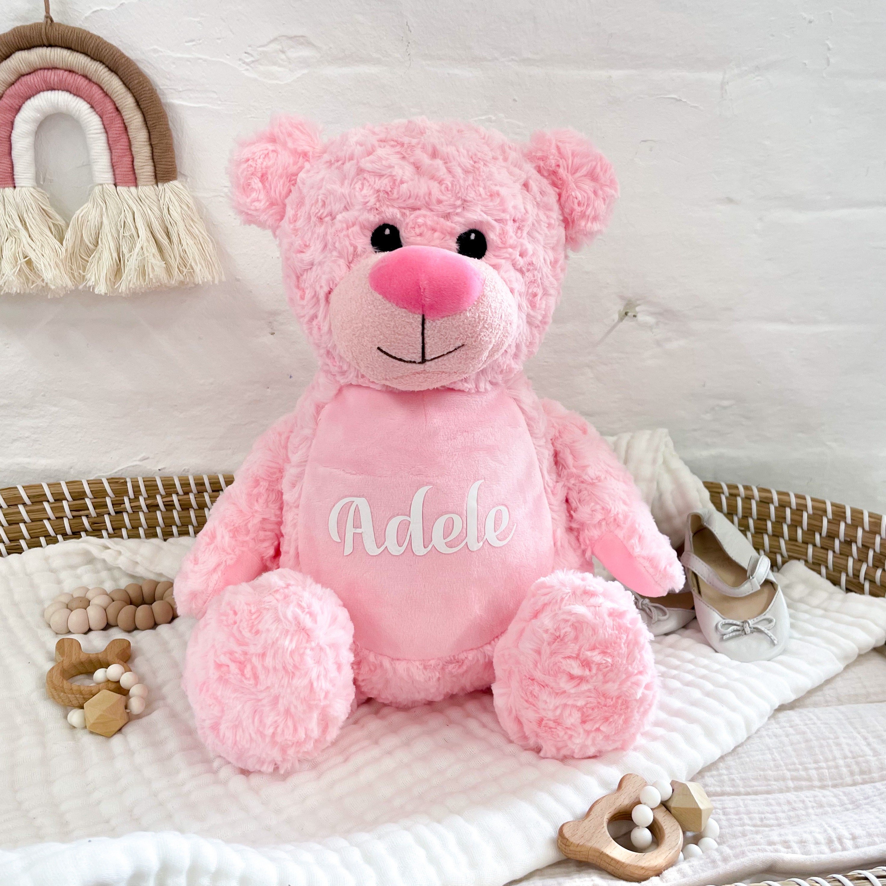 Name on teddy bear discount