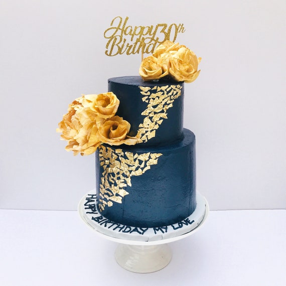 Happy 30th Birthday Glitter Cake Topper Thirty Birthday Etsy Happy 30th Birthday Glitter Cake Topper Thirty Birthday Etsy