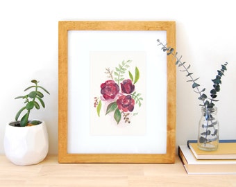 Roses Print, Watercolor Art, Floral Art, Home Decor, Art Print, Botanicals, Florals, Wall Art, Watercolor