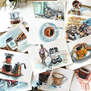 2024 Wall Calendars, 11x17, Watercolor Coffee Calendar image 8