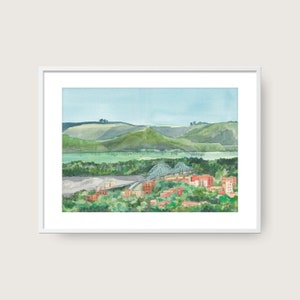 La Crosse WI, Landscape, La Crosse Cityscape, Art Print, Wall Art