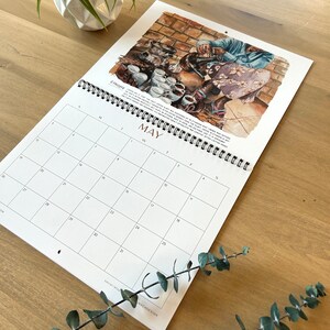 2024 Wall Calendars, 11x17, Watercolor Coffee Calendar image 6